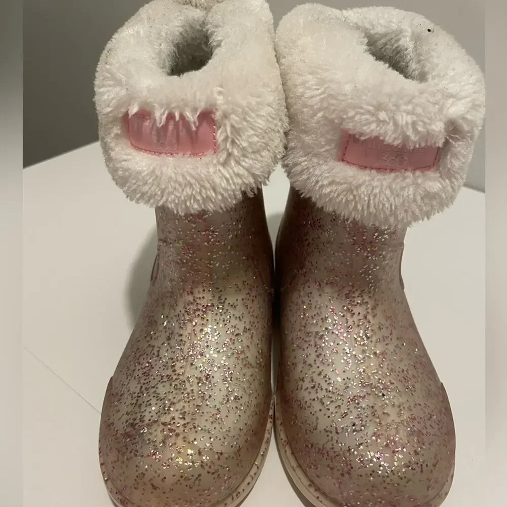 Stride Rite Brand Girl's Bellamy Snow Boot Pink Glitter Size 9